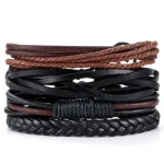Bracelets africains en cuir véritable