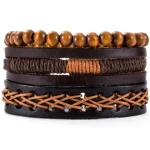 Bracelets africains perles et cuir