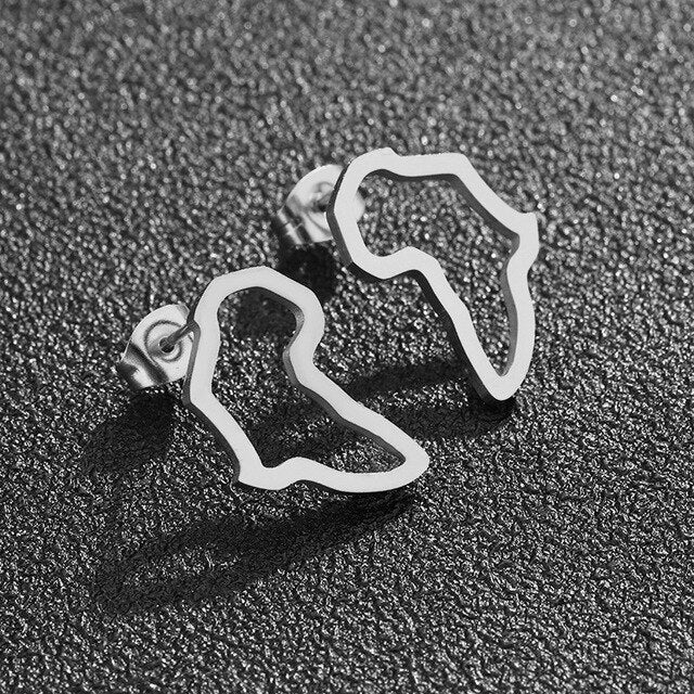 Boucles d'oreilles silhouette Afrique – Image 3