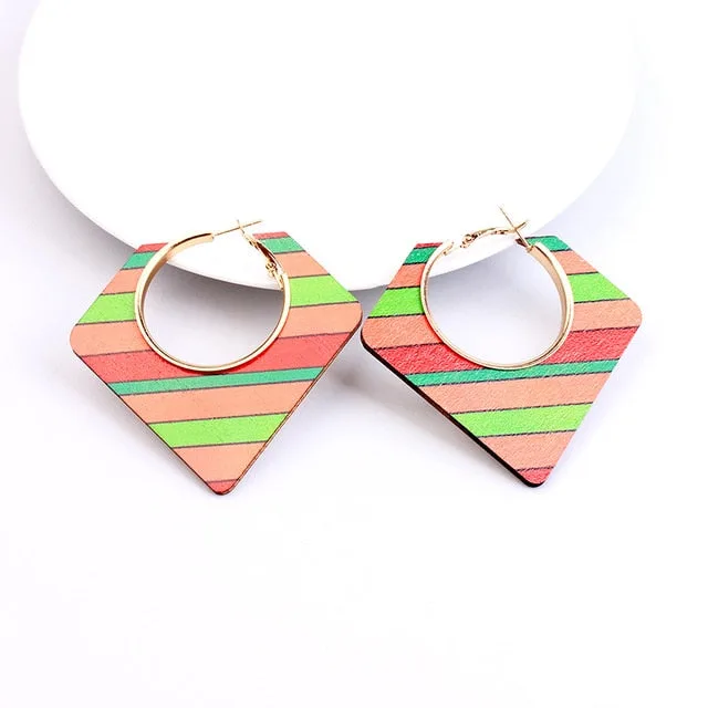 Boucles d'oreilles en tissu pagne – Image 3