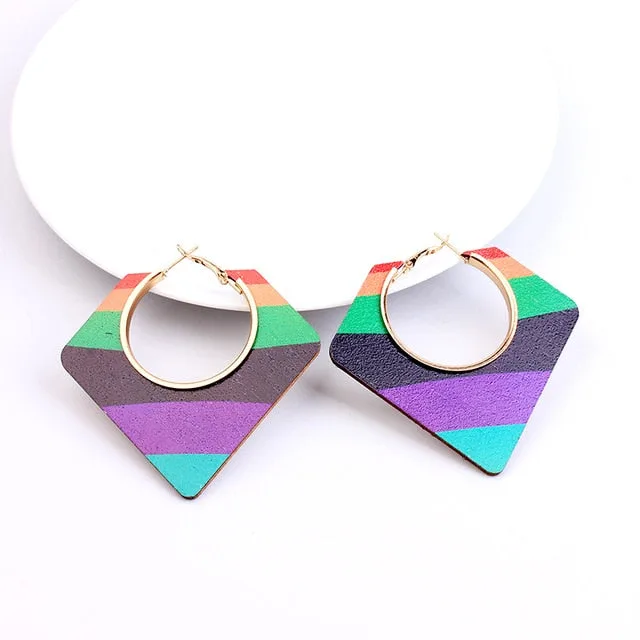 Boucles d'oreilles en tissu pagne – Image 5