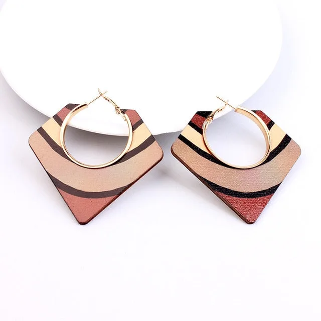 Boucles d'oreilles en tissu pagne – Image 4