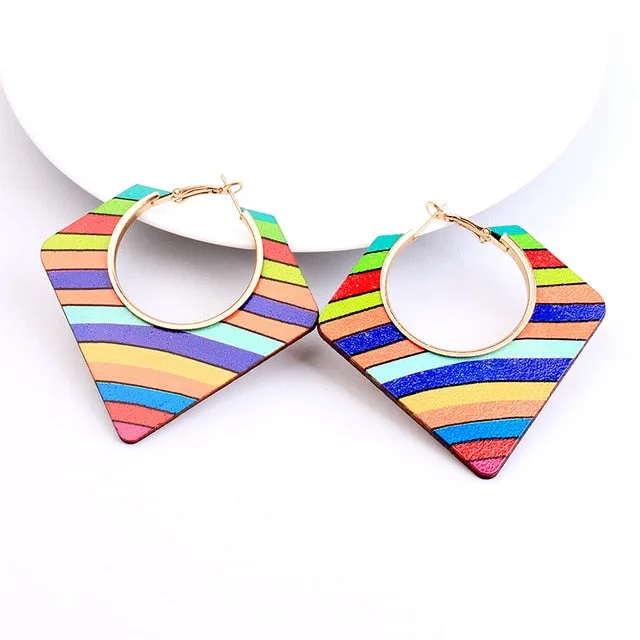 Boucles d'oreilles en tissu pagne – Image 6