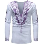 Chemises africaines pour Homme dashiki violet