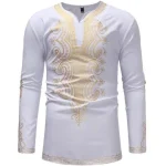 Chemises africaines pour Homme dashiki blanc