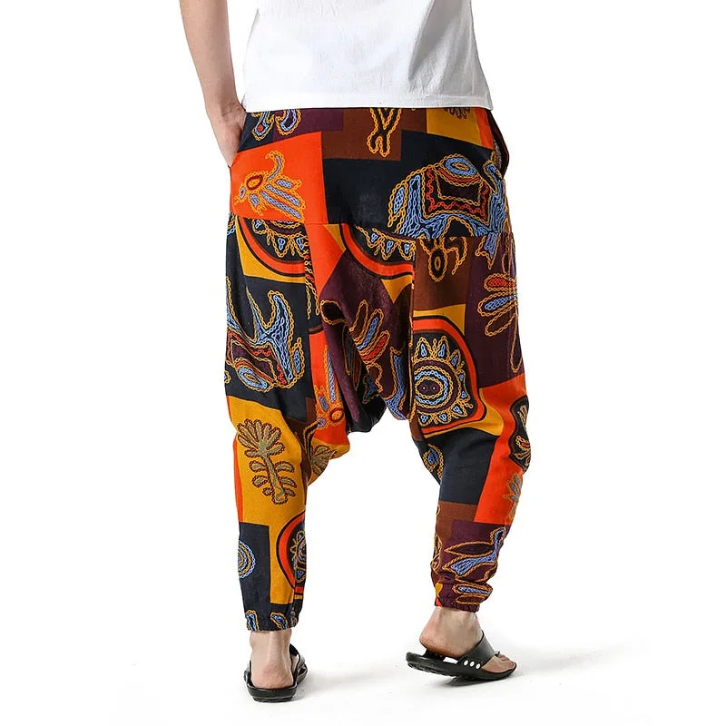 Pantalons africains hommes en toile
