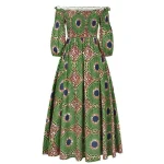Robe africaine - évasion verte