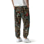 Pantalons africains hommes fluides à motifs