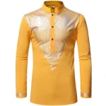 Chemises africaines pour homme - Dashiki éclatant jaune