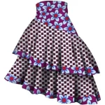 Jupes africaines motif bleu
