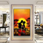 Tableaux africains traditionnels - Danse amoureuse africaine