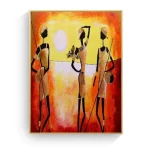 Tableaux africains Traditionnels en rouge