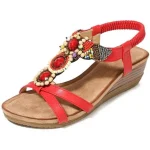 Sandales africaines rouge