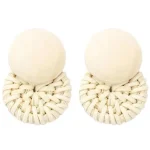 Boucles d'oreilles africaines en paille