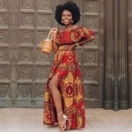 Robe africaine à imprimés traditionnels