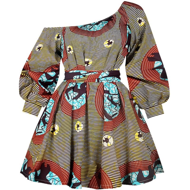 Robe africaine asymétrique – Image 2