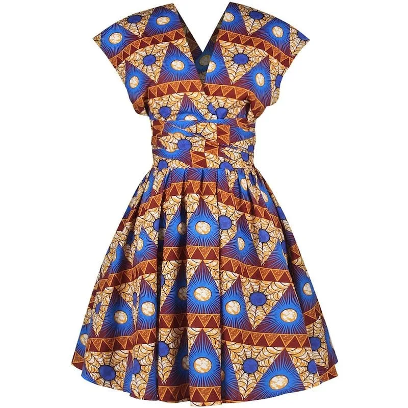 Robe africaine avec motifs traditionnels