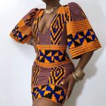 Robe africaine en wax court