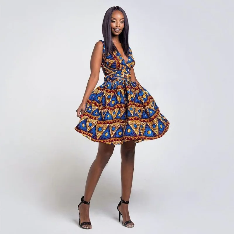 Robe africaine avec motifs traditionnels – Image 2