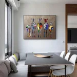 Tableaux africains traditionnels - Faune sauvage
