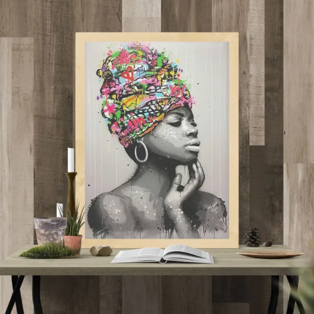 Tableaux africains traditionnels - Portrait – Image 2