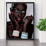 Tableaux africains traditionnels - Femme mystérieuse