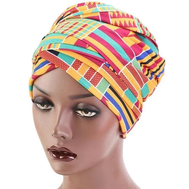 Foulard africain turban wax